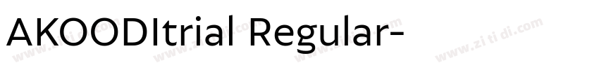 AKOODItrial Regular字体转换